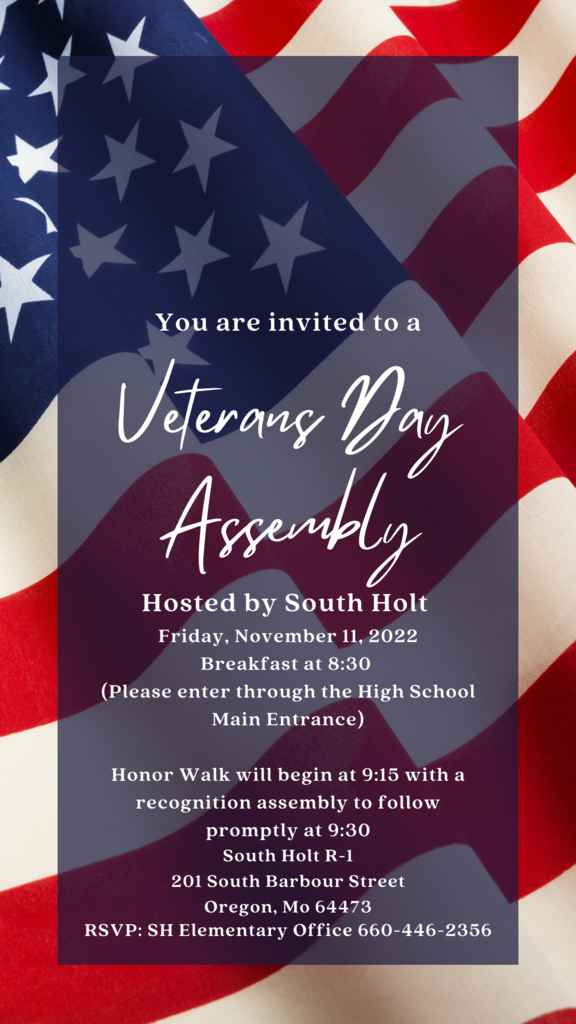 Veterans Day Assembly Invite